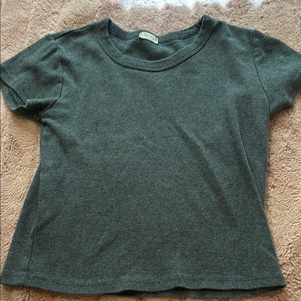 John Galt(Brandy Melville) cropped grey shirt (size OS)